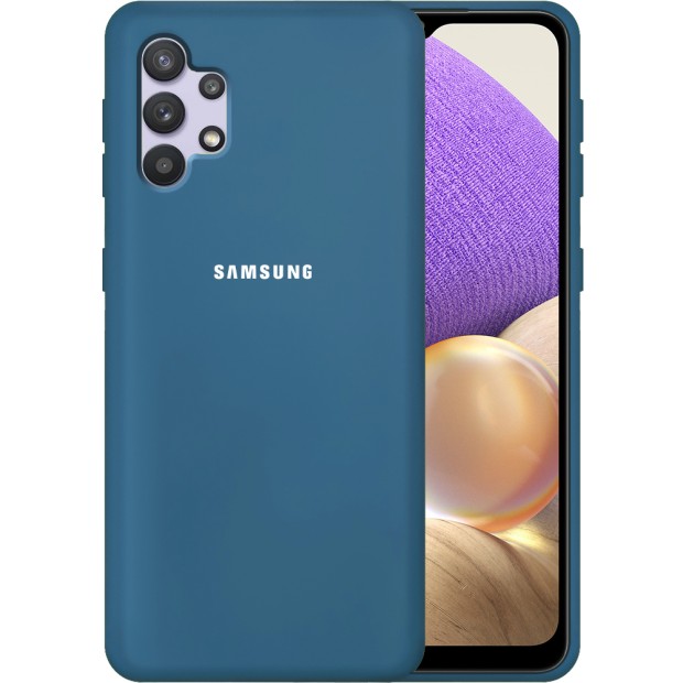 Силикон Original 360 Case Logo Samsung Galaxy A32 (2021) (Кобальт)