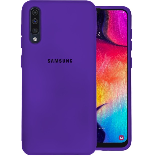 Силикон Original Round Case Logo Samsung Galaxy A30s / A50 / A50s (2019) (Фиолетовый)