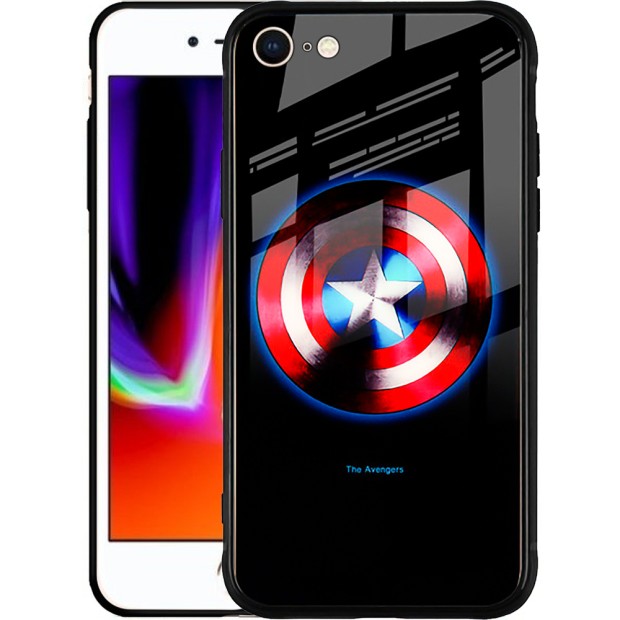 Накладка Luminous Glass Case Apple iPhone 7 / 8 (Captain America)