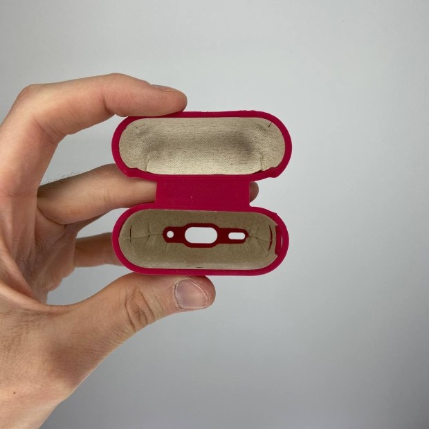 Чехол для наушников Full Silicone Case with Microfiber Apple AirPods Pro 2 (Rose Red)