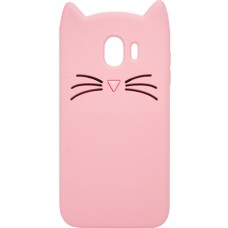Силиконовый чехол Kitty Case Samsung Galaxy J4 (2018) J400 (розовый)