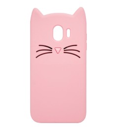 Силиконовый чехол Kitty Case Samsung Galaxy J4 (2018) J400 (розовый)