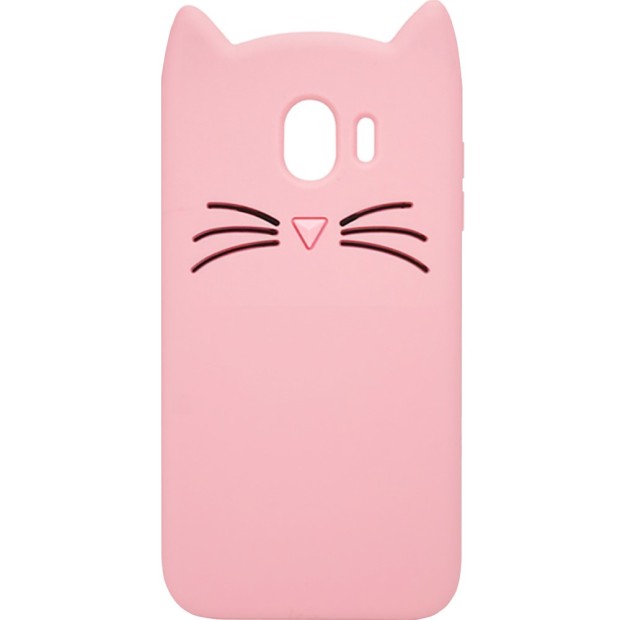Силиконовый чехол Kitty Case Samsung Galaxy J4 (2018) J400 (розовый)