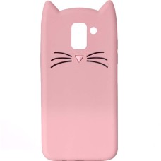 Силиконовый чехол Kitty Case Samsung Galaxy J6 (2018) J600 (розовый)
