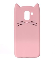 Силикон Kitty Case Samsung Galaxy J6 (2018) J600 (розовый)