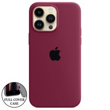 Силикон Original Round Case Apple iPhone 14 Pro Max (57) Marsala