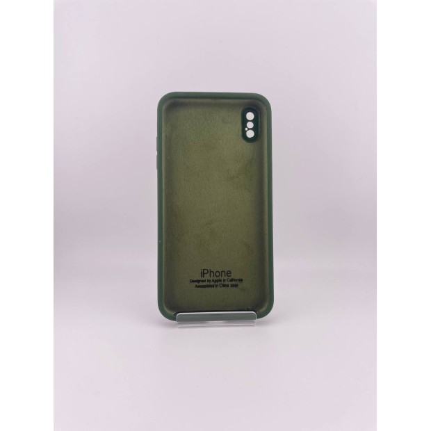 Силикон Original Square RoundCam Case Apple iPhone XS Max (73) Forest Green