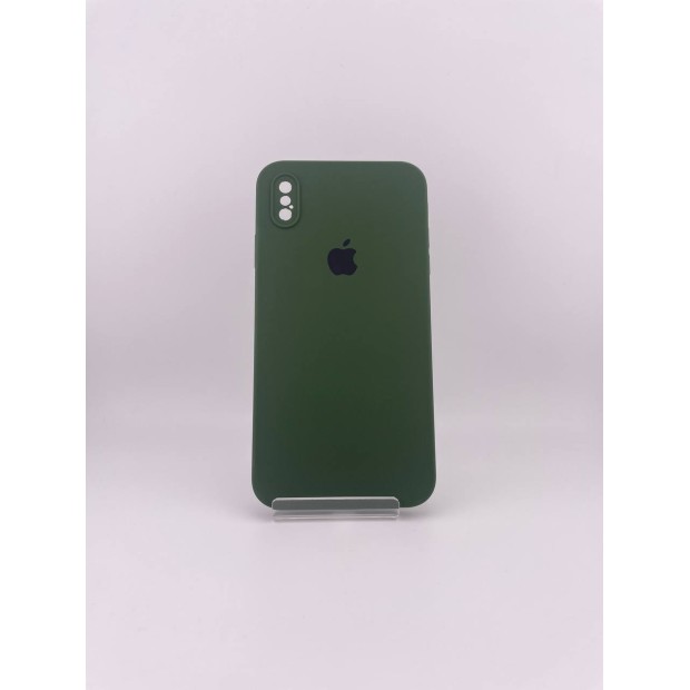 Силикон Original Square RoundCam Case Apple iPhone XS Max (73) Forest Green