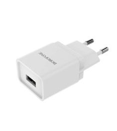 СЗУ-адаптер USB Borofone BA19A + кабель MicroUSB (Белый)