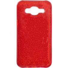 Силиконовый чехол Glitter Samsung Galaxy J2 (2016) J200 (красный)