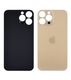 Заднее стекло корпуса для Apple iPhone 13 Pro Max Gold (золотистое) (Big hole) O..