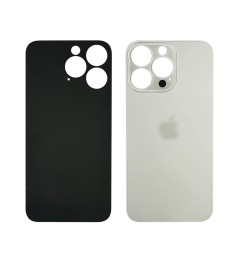 Заднее стекло корпуса для Apple iPhone 13 Pro Max Starlight (белое) (Big hole) O..