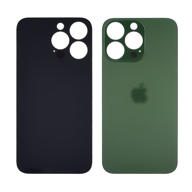 Заднее стекло корпуса для Apple iPhone 13 Pro Alpine Green (зелёное) (Big hole)