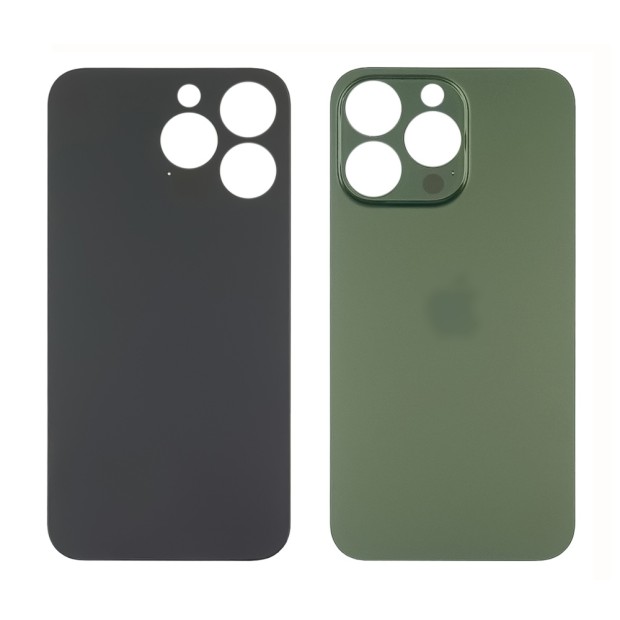 Заднее стекло корпуса для Apple iPhone 13 Pro Alpine Green (зелёное) (Big hole) Original