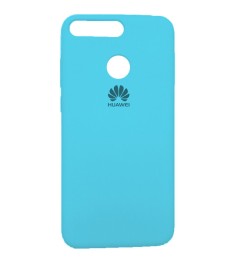 Силікон Original Case Logo Huawei Y6 (2018) (Блакитний)