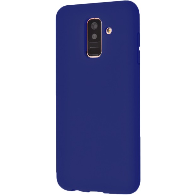 Силиконовый чехол iNavi Color Samsung Galaxy A6 Plus (2018) A605 (темно-синий)