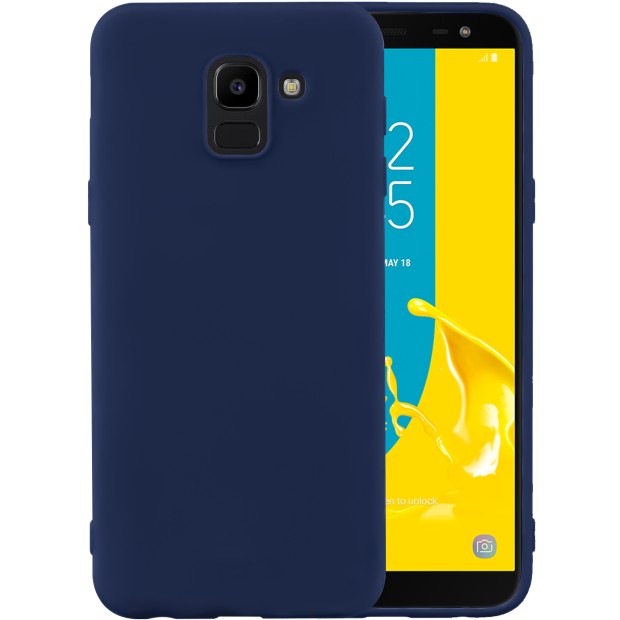 Силиконовый чехол iNavi Color Samsung Galaxy J6 (2018) J600 (темно-синий)