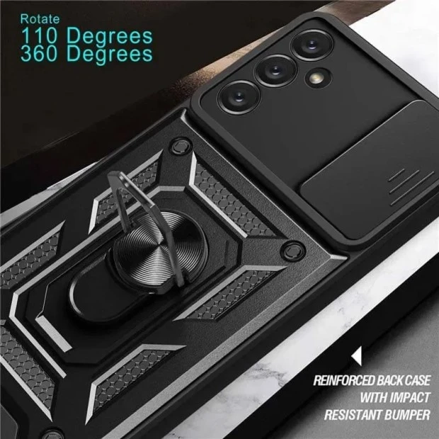 Бронь-чехол Ring Serge Armor Case Samsung Galaxy S25 Plus (ShutCam) (Чёрный)