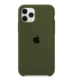 Силіконовий оригінальний чохол Apple для iPhone 11 Pro Max (46) Глибокий зелений..