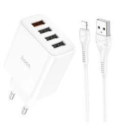 СЗУ-адаптер Hoco C102A QC3.0 18W 4USB (Белый)