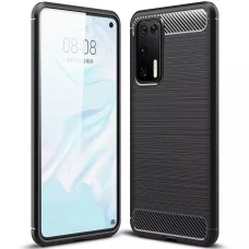 Силіконовий чохол Polished Carbon для Huawei P40 (Чорний)
