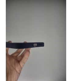 Силіконовий оригінальний чохол круглої форми для Apple iPhone 13 Pro Max (баклаж..