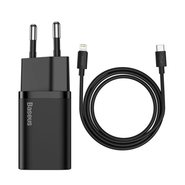 Baseus GaN5S 20W PD QC Charger Adapter (1 Type-C) (Black) P10162503113-00