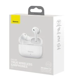 Беспроводные наушники-гарнитура вакуумные Baseus Bowie Encok W3 (White)