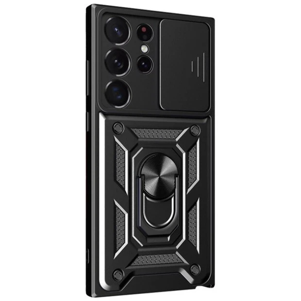 Чохол-книжка Ring Serge Armor Case Samsung Galaxy S25 Ultra (ShutCam) (Чорний)