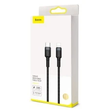 USB-кабель Baseus Cafule 20W (1m) (Type-C - Lightning) (Чёрный) CATLKLF-G1