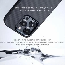 Накладка Pitaka MagEZ Case 4 Twill 600D Apple iPhone 15 Pro (Black/Grey)