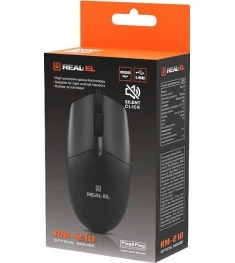 Миша дротова Real-El RM-210 (Чорна)