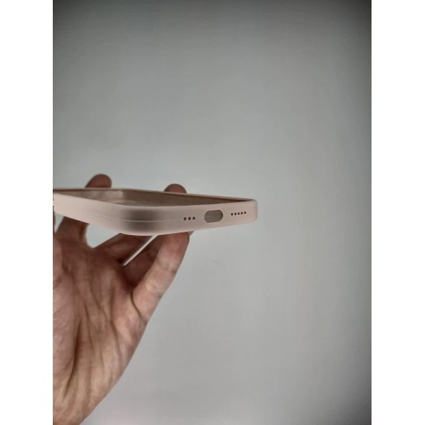 Силіконовий оригінальний чохол RoundCam для Apple iPhone 13 (08) рожевий пісок.