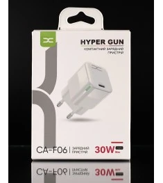 СЗУ-адаптер DC CA-F06 GaN 30W (1Type-C) (Белый) D