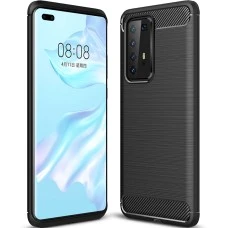 Силікон Полірований Вуглець Huawei P40 Pro (Чорний)