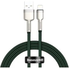 USB-кабель Baseus Cafule Metal Data 2.4A (1м) (Lightning) (Зелений) CALJK-A06
