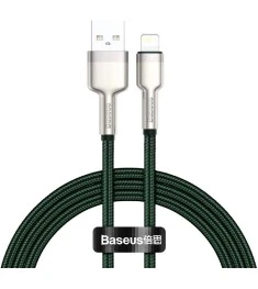 USB-кабель Baseus Cafule Metal Data 2.4A (1m) (Lightning) (Зелёный) CALJK-A06