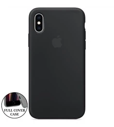 Силіконовий оригінальний чохол Apple iPhone X  /  XS (07) чорний.