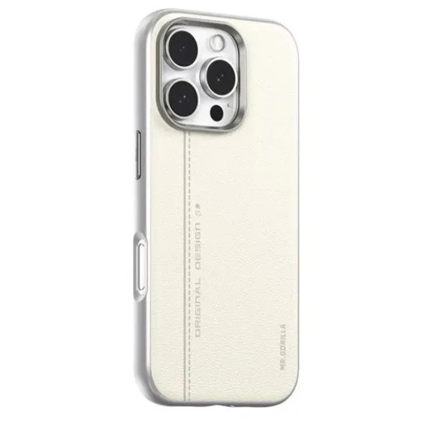 Чохол Blueo Premium Leather з MagSafe для Apple iPhone 16 Plus (Білий)
