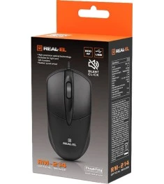 Миша дротова Real-El RM-214 (Чорна)