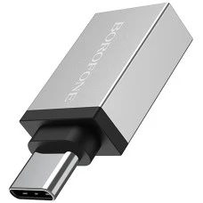 Borofone BV3 OTG adapter (USB to Type-C) (Steel)