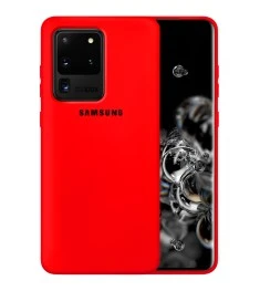 Original 360 Silicone Case Logo Samsung Galaxy S20 Ultra (Red)