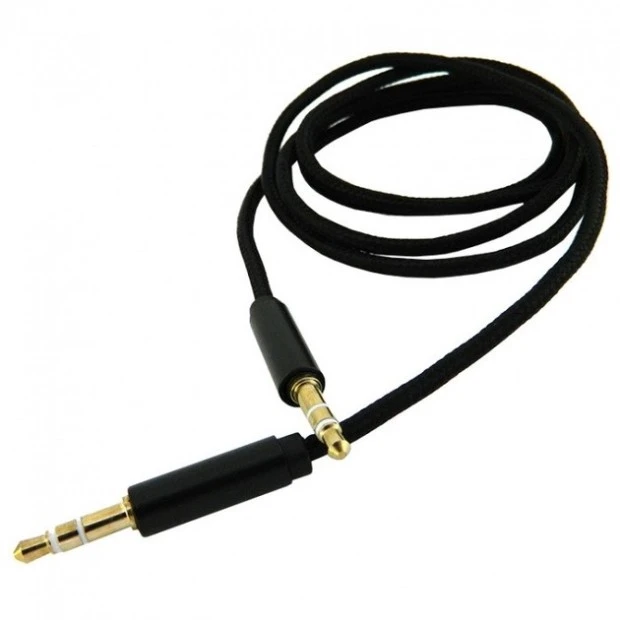Кабель-AUX Walker H174 Slim (3.5 мм до 3.5 мм) (Чорний)