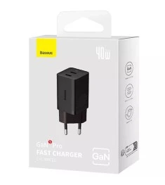 Baseus GaN5 Pro 40W (2Type-C) Charger Adapter (Black) CCGP180101