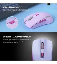 Бездротова ігрова миша Fantech WGC2 Venom II Vibe (Фіолетова)