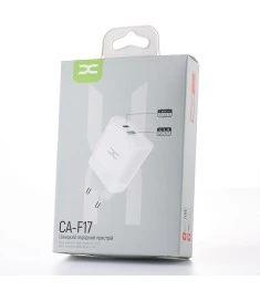 Адаптер живлення СЗУ DC CA-F17 20W (1USB  /  1Type-C) (білий) D