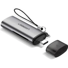 Переходник Card Reader UGREEN CM184 (Type-C to TF / SD) (Gray)