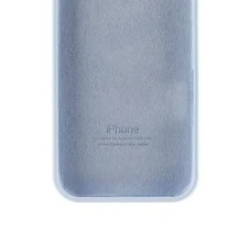 Силіконовий оригінальний чохол округлої форми для Apple iPhone 16e (53) блакитного кольору