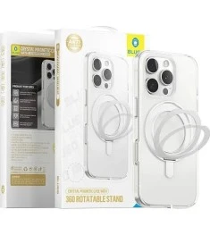 Накладка Blueo Crystal 360 Rotatable Stand with MagSafe Apple iPhone 16 (Transpa..