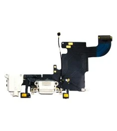 Шлейф для Apple iPhone 6s з білим роз'ємом живлення, гарнітури, з мікрофоном